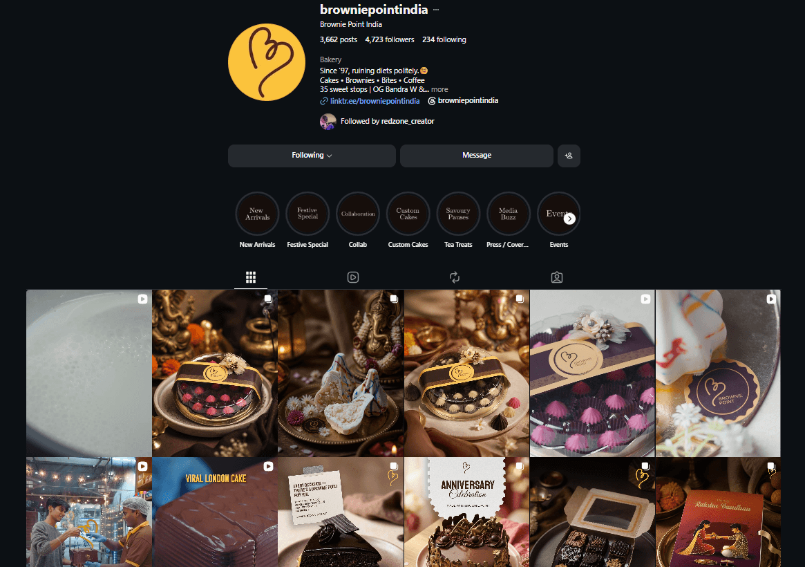 Brownie Point Social Media Marketing work