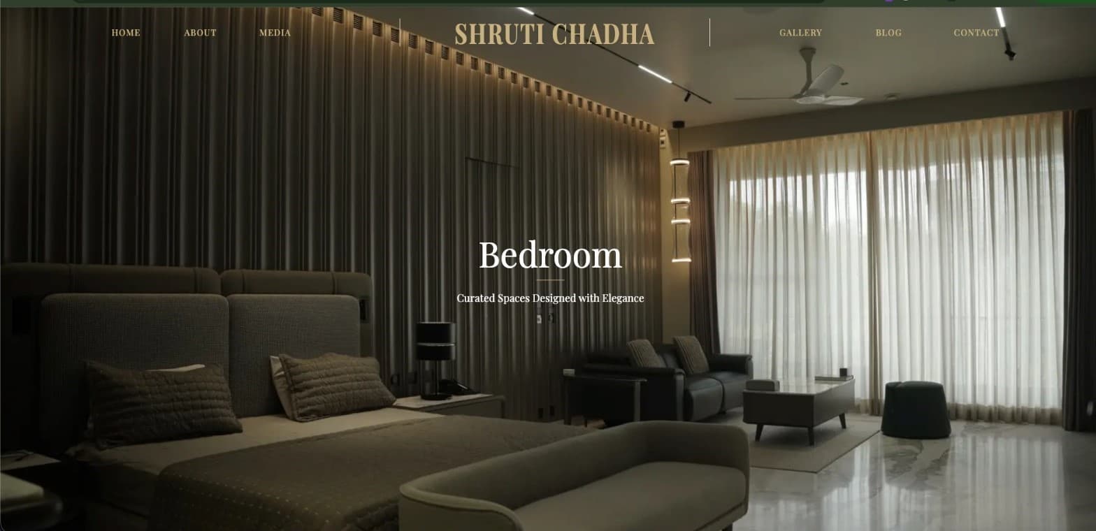Shruti Chadha website design